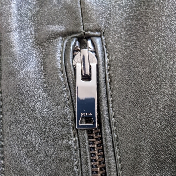 Reiss Rivington collarless leather jacket - Picture 12 of 15